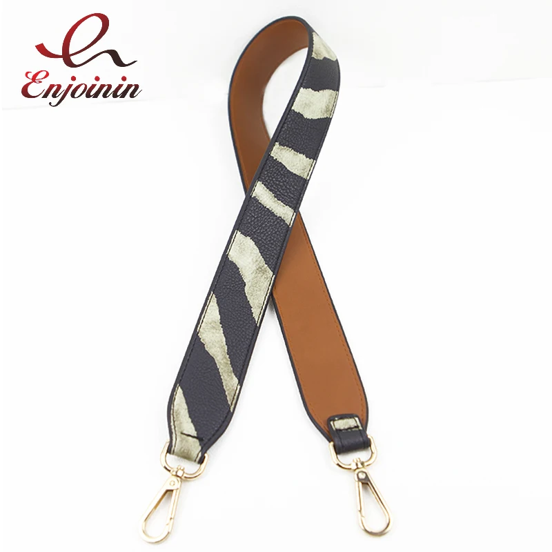 

New arrival fashion stitching color stripes pu leather ladies accessories bag parts handbags shoulder strap belt