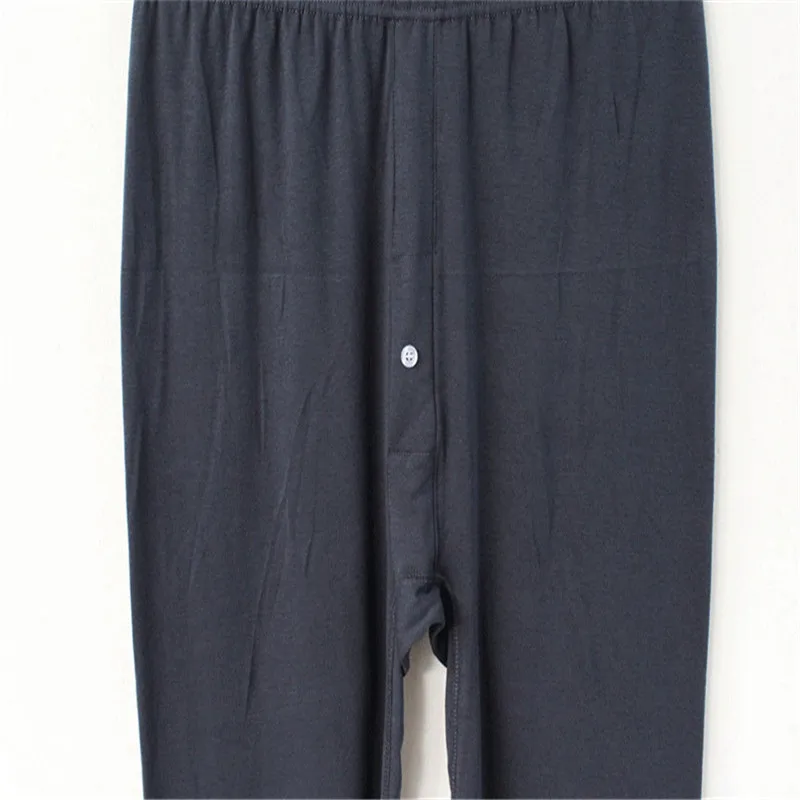 High Quality Men's Underwear Long Johns Soft Warm Men Single Pant for Autumn Brand Male Solid Underpants Plus Size Random Color