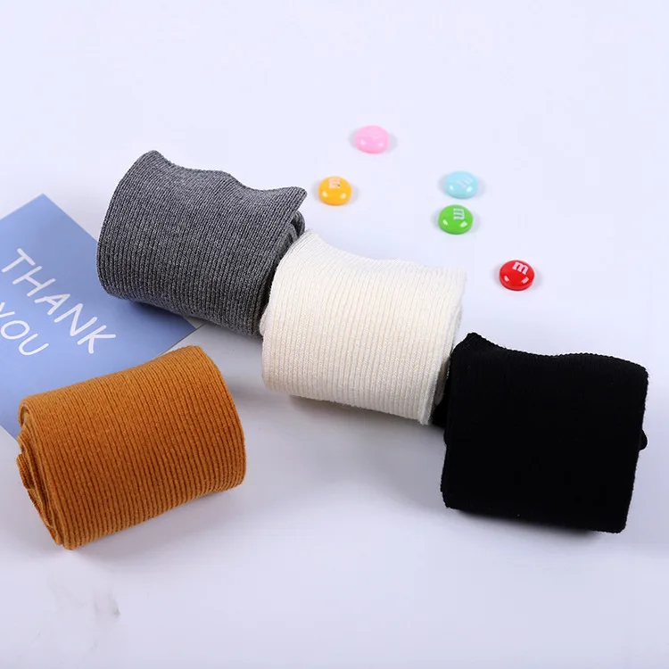 

Spring Summer Girls Pure Color Soft Socks Childrens Pure Cotton Comfortable Medium Socks