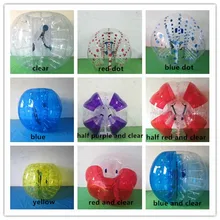 Half color 1.2m 0.8mm PVC outdoor soccer sports inflatable body bumper ball/bubble soccer zorb ball