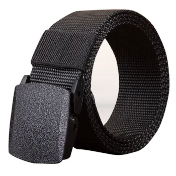 

Men's Outdoor Sports Nylon Waistband Canvas Web Belt Dazzling BK 140