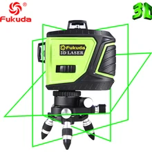 Fukuda 12 линий MW-93T литиевая батарея зеленый/красный лазерный уровень 360 вертикальная и горизонтальная самонивелирующаяся поперечная линия 3D лазер nivel