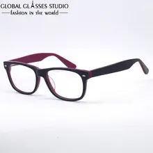 Новые модные женские весенние петли черные наружные фиолетовые внутри оптические очки/оправа для очков/очки C004
