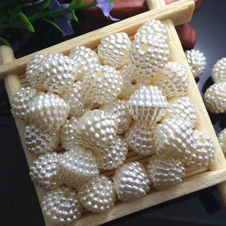 

Бусины из АБС-пластика цвета слоновой кости, имитация жемчуга, Круглые бриллианты, изготовление ювелирных изделий, 14 мм