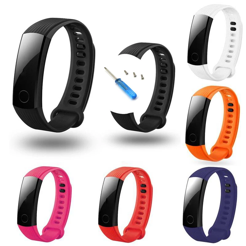 

Silicone Smart Wristband Strap for Huawei Honor 3 With Repair Tool Replacement Watch Bracelets Sport watchband for Honor Band 3