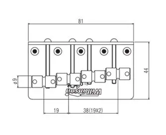 WBBC бас гитара мост Wilkinson латунь седла в хром черный или золотой