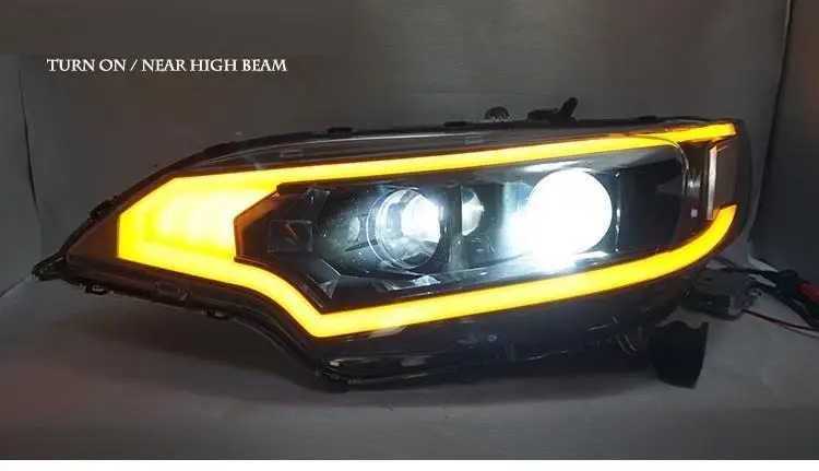 Para Assessoires запчасти лампы авто автомобили Led Drl Стайлинг дневные ходовые фары Задние Автомобильные фары в сборе для Honda Fit