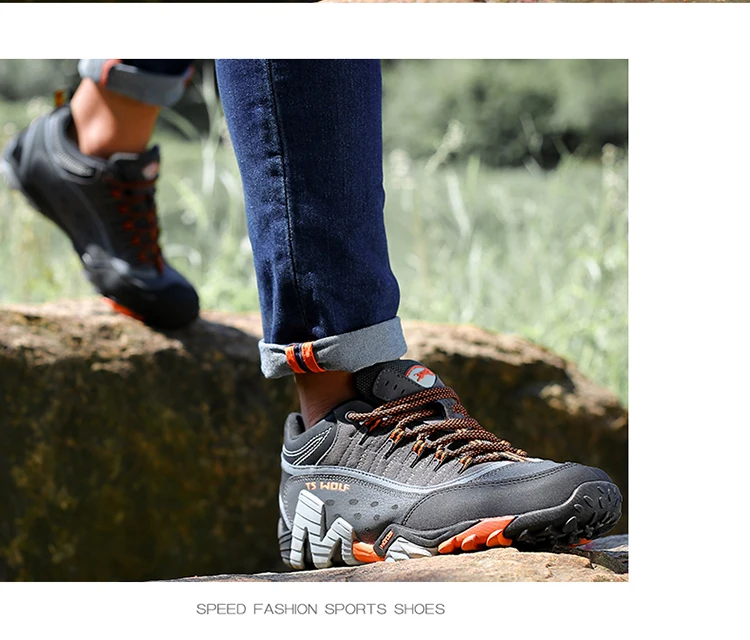 Женская походная обувь из натуральной кожи; Водонепроницаемая Нескользящая женская обувь для кемпинга и путешествий; спортивная обувь для альпинизма; горные треккинговые кроссовки