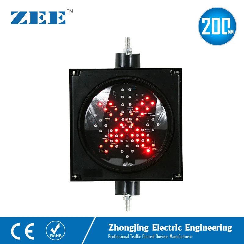 220V/110V 12V or 24V 8 inches 200mm LED Traffic Signal Light Parking Lot Traffic Light Entrance and Exit Toll Station Signals
