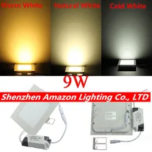 Ультра тонкий дизайн 9 Вт светодиодный потолочный встраиваемый сетчатый светильник/квадратный панельный свет 150 мм, DHL