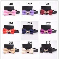 Для мужчин Tie Bow Tie Новый стиль модный Бутик металла бантик для головы галстук для жениха Для мужчин Для женщин бабочка с одноцветной