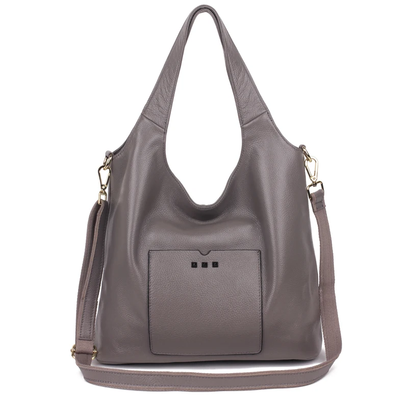 Fashion retro style casual womenleather handbags simple rivet shoulder bag large capacity soft Cowhide bolsa feminina