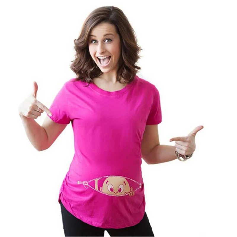 

Summer Tops for Pregnant Women Cartoon Maternity Clothes Casual Pregnancy Tshirt Mommy To Be Lactation Tee Shirt Femme T-shirt