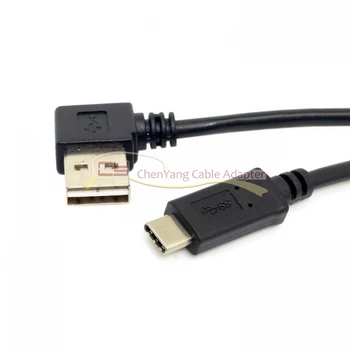 

CY Reversible USB 3.1 Type C USB-C to USB 2.0 Left & Right 90 Degree Angled Data Cable for Laptop&Tablet & Cell Phone 1m