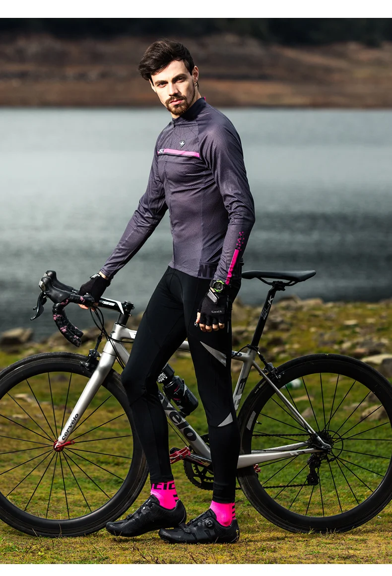 Мужская велосипедная Джерси с длинным рукавом Santic MTB дорожный велосипед Джерси дышащая быстросохнущая велосипедная Джерси Одежда для велоспорта Майо Ciclismo