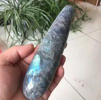 Natural Labradorite Massage Wand Quartz Crystal 1
