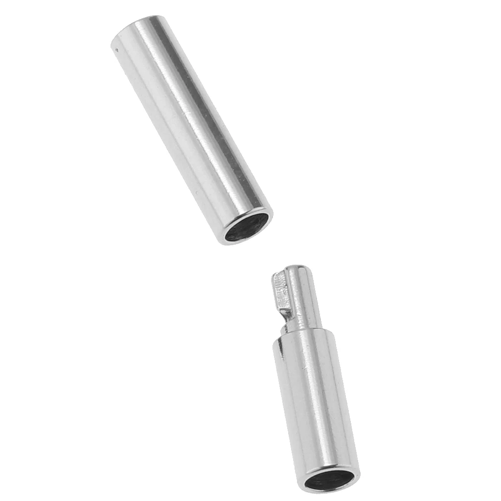 Stainless Steel Bayonet Bracelet End Push Clasps Cord Ends for Leather Cord Buckle DIY Jewelry Craft Connectors