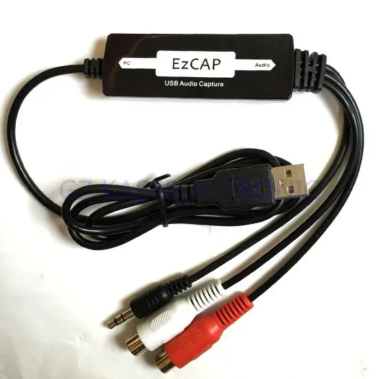 Новинка года EZCAP портативная аудиозапись USB преобразует любой аналоговый аудио вход в ПК Win 7 8 10