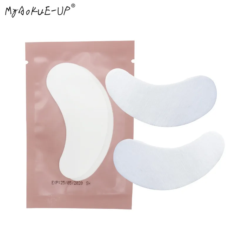 

50 pairs/lot Eyelash Patches For Eyelash Extension Lint Free Under Gel Eye Pads Pink Color Packing Makeup Tools For The Eye