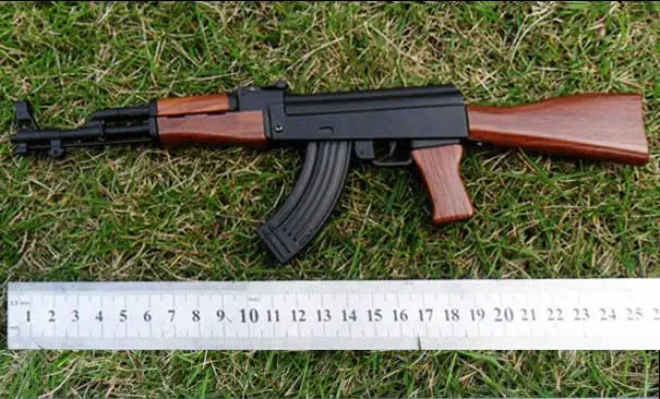 1:3 металлический ненастоящий пистолет AK 47 винтовка игрушечный стрелковый Модель