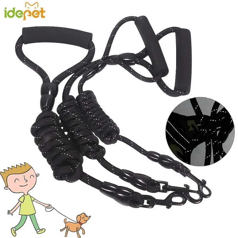 

Quality Thick Nylon Dog Leash For Small Large Dogs Leashes Reflective Pet Leash Rope Pet Lead Dog-Collar Harness Running Leashes