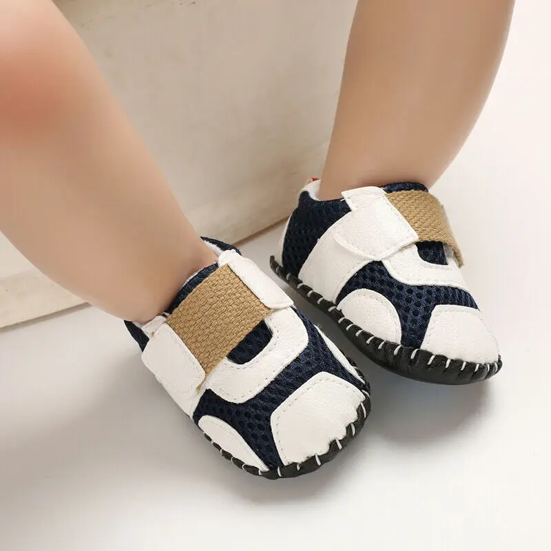  New Children Shoes Baby Kid Boy Girl 0-18M Anti-slip Soft Sole Crib Casual Leather Shoes Newborn Sn