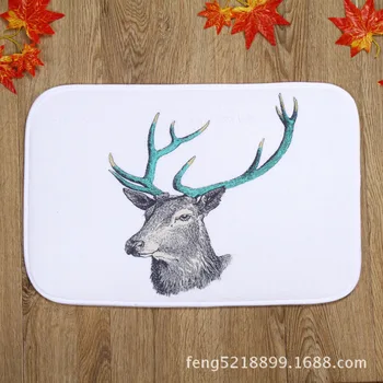 

Latest design blue elk home bedroom door mats carpet