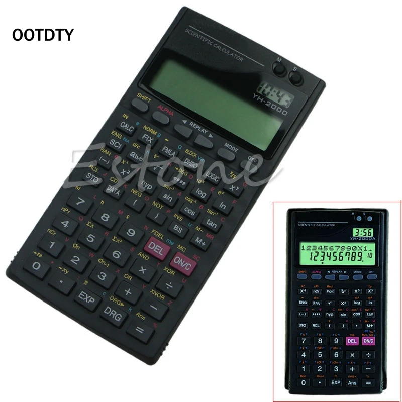 

OOTDTY 1PC Black Color 2.5'' LCD Display Screen Portable Handheld 2000A Scientific Function Calculator High Quality
