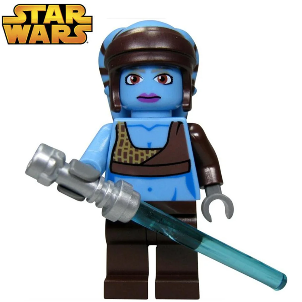 Singlesale Звездные войны Aayla Secura sw284 со световым мечом люк Изгой Один minifig собрать
