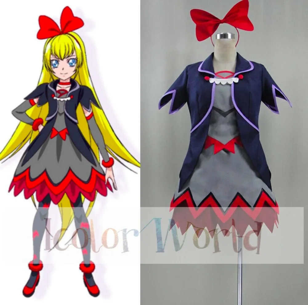 DokiDoki! Regina PreCure Cosplay Traje da princesa em Fantasia de Anime