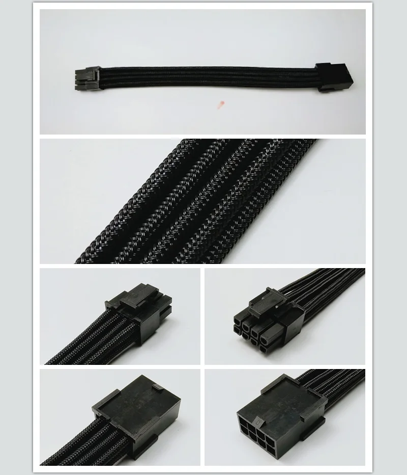 WinfMOD PCI E 8PIN Женский к мужскому 6 + 2Pin 18AWG PSU удлинитель/кабель с