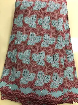 

AMLL3857 New arrivals african cotton lace fabric with stones for party dress high quality swiss voile lace in switzerland