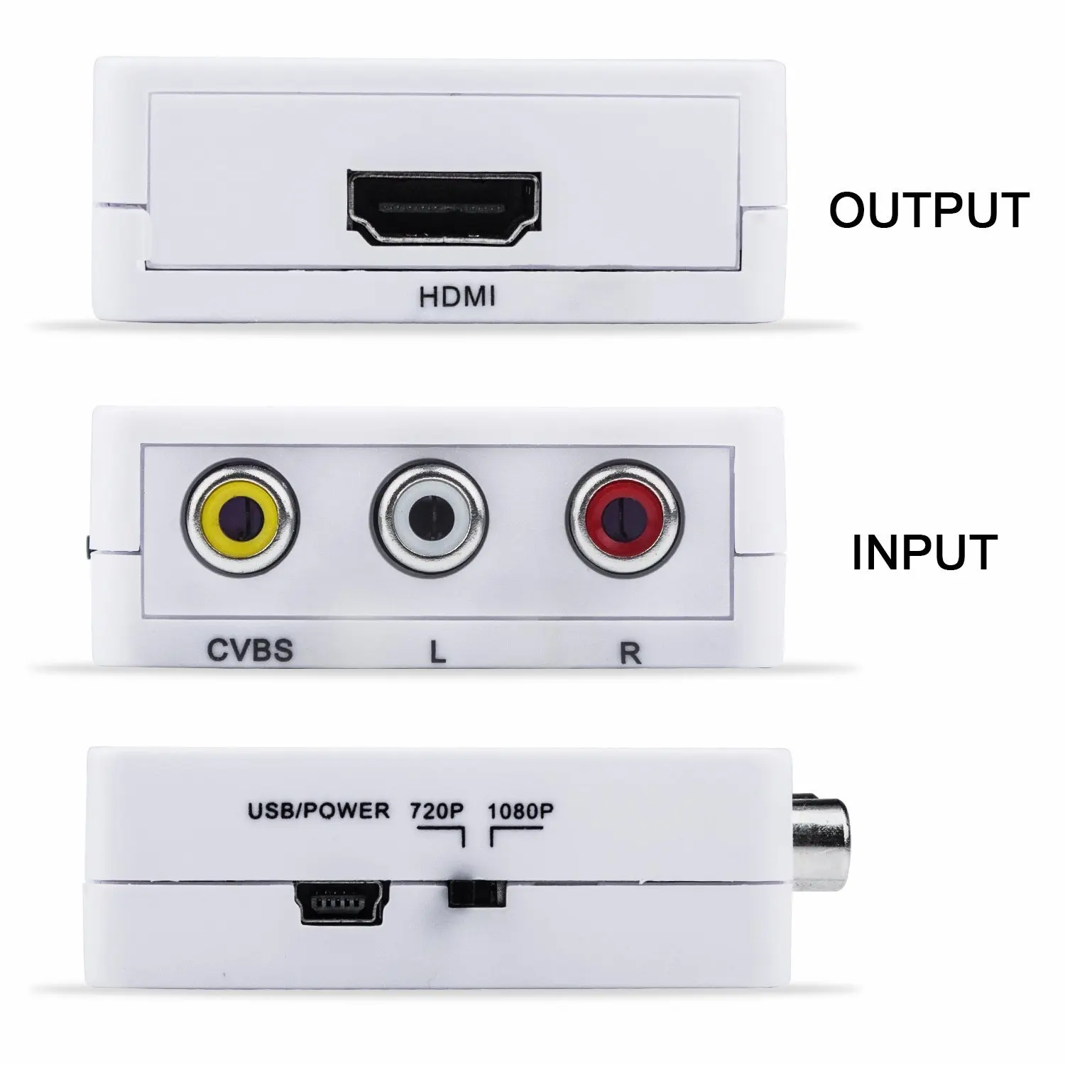 MOOL RCA к HDMI Mini 1080P RCA композитный CVBS AV к HDMI видео аудио конвертер адаптер Поддержка PAL, NTSC3.58, NTSC4.43, SECAM