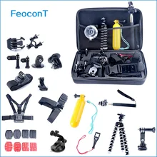 Feocont Gopro Accessories Set Helmet Strap Mount Suitable to Go pro Hero5 5s 4 3 SJ4000 SJCAM xiaomi yi 2 Camera