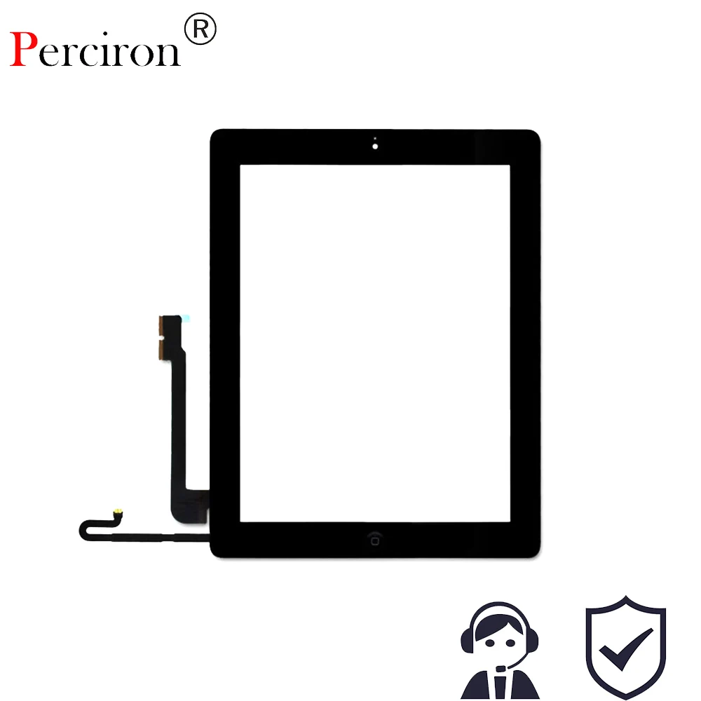 Новый 9 7 дюйма для Ipad3 4 сенсорный экран стекло дигитайзер Переднее панель + кнопка
