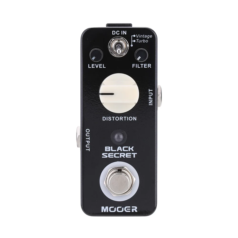 

Mooer Black Secret Micro Mini Distortion Electric Guitar Effect Pedal True Bypass