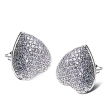 Moda Pendiente Del Perno Prisionero pendientes de cristal para la muchacha chapado en oro w/CZ piedra pendiente del partido body joyería envío gratis