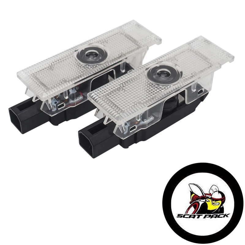 

1Pair Auto Car Door Light for Dodge Challenger 2008-2019 SCAT PACK Door Courtesy Light LED Ghost Shadow Light Decorative Lamp