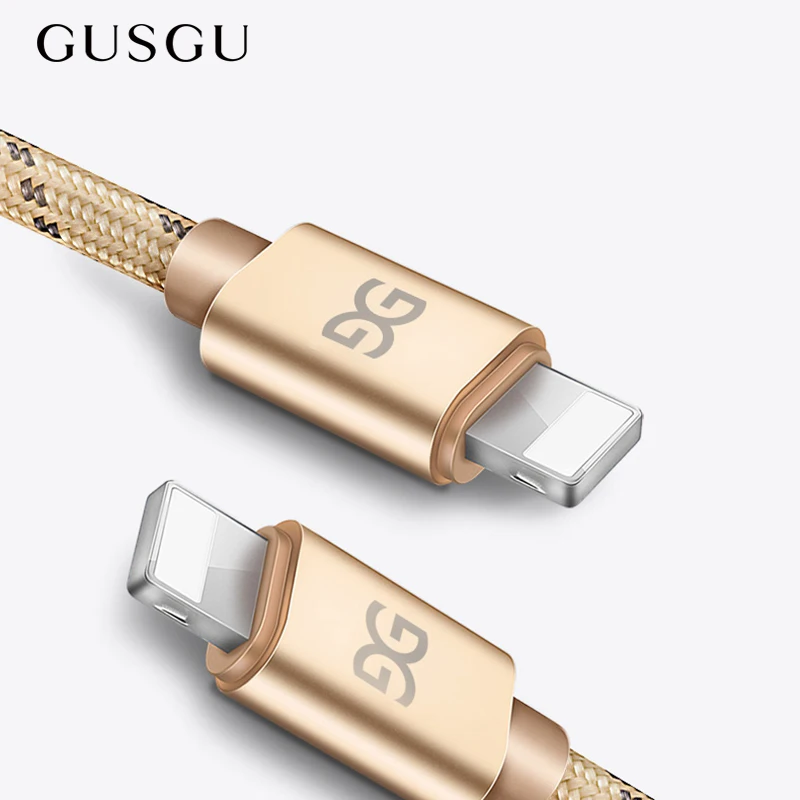 Goede USB Kabel voor iPhone 6 kabel, GUSGU Originele Data Sync Geweven USB Kabel voor iPhone X 8 7 6 5 s se 2A sneller charger kabel 2 stks partij