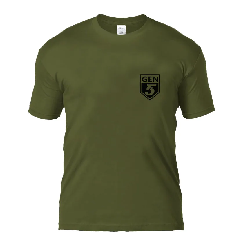 

2019 New 100% Cotton Men'S Glock Gen5 Print Short shirt Hiking & Camping Breathable T shirt S-2XL Size