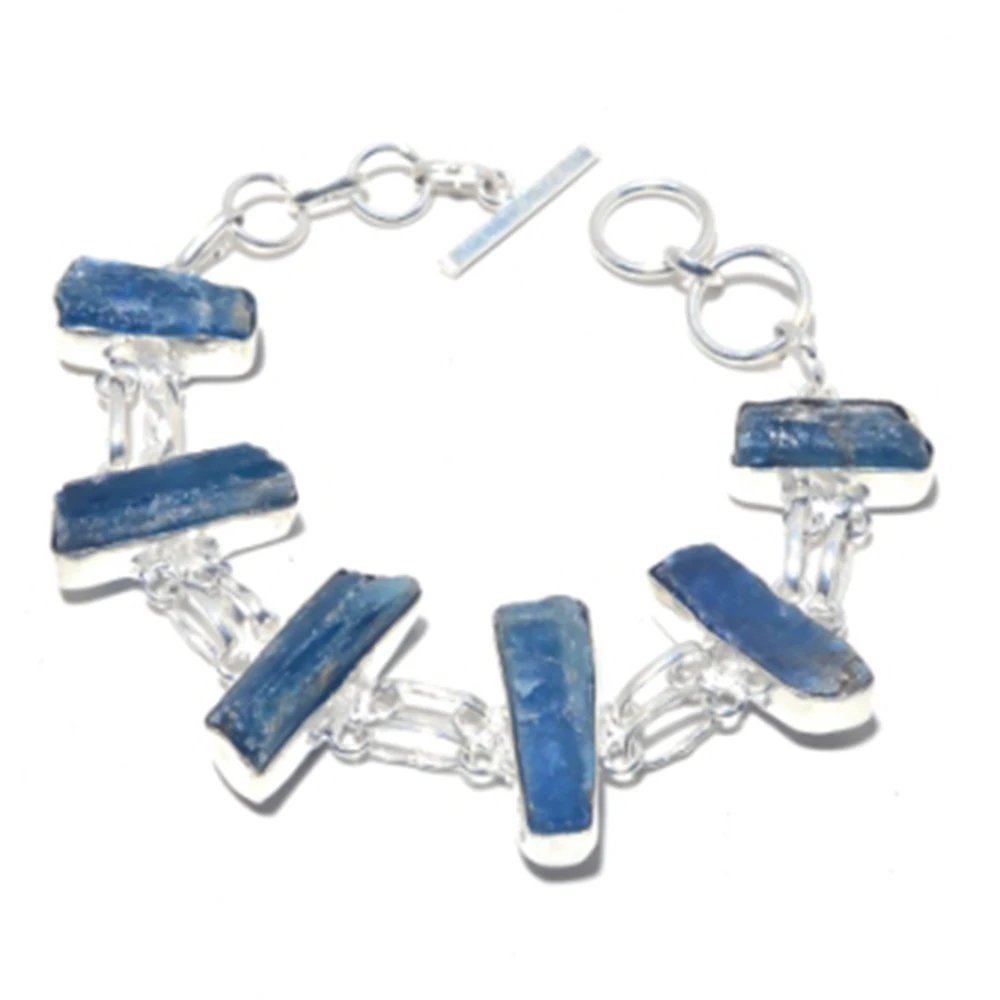 

Kyanite Bracelet Silver Overlay over Copper, 21.6cm , B3818