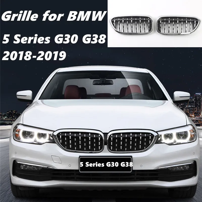 Передняя решетка радиатора для BMW New 5 Series G30 G38 2018 2019 Алмазная стиль метеорита
