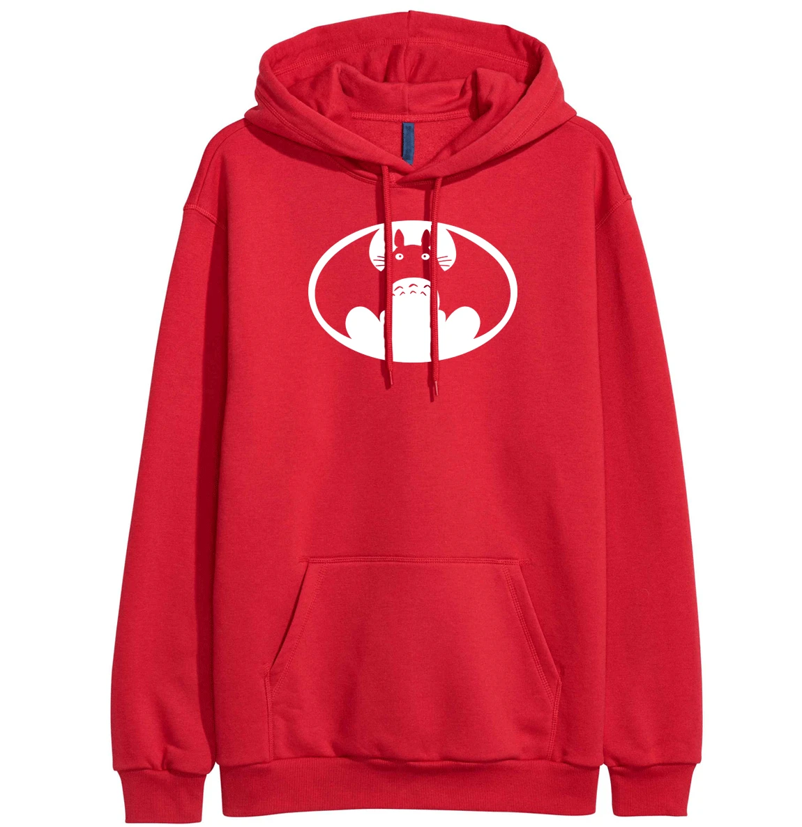 

New Fashion Hoody 2019 Hot Spring Fleece Winter Sweatshirt For Women Print Anime TOTORO VS BATMAN Streetwear Women's Sportswear
