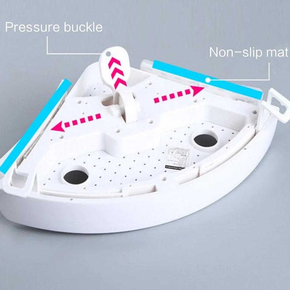 Дырокол бесплатно ванная комната Органайзер угловая полка настенный стеллаж для хранения пластмассовый душ хранения полка шампунь держатель стойки