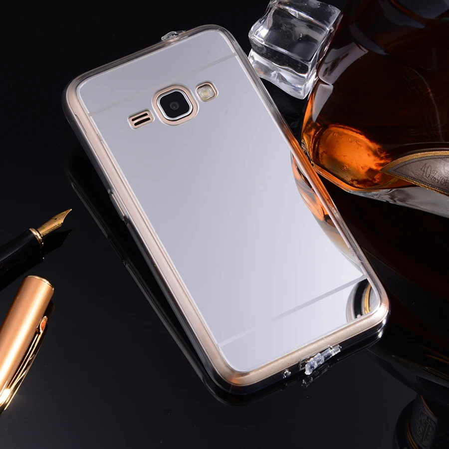 Чехол для телефона s samsung Galaxy J1 2016 зеркальный чехол мягкая Задняя накладка чехла
