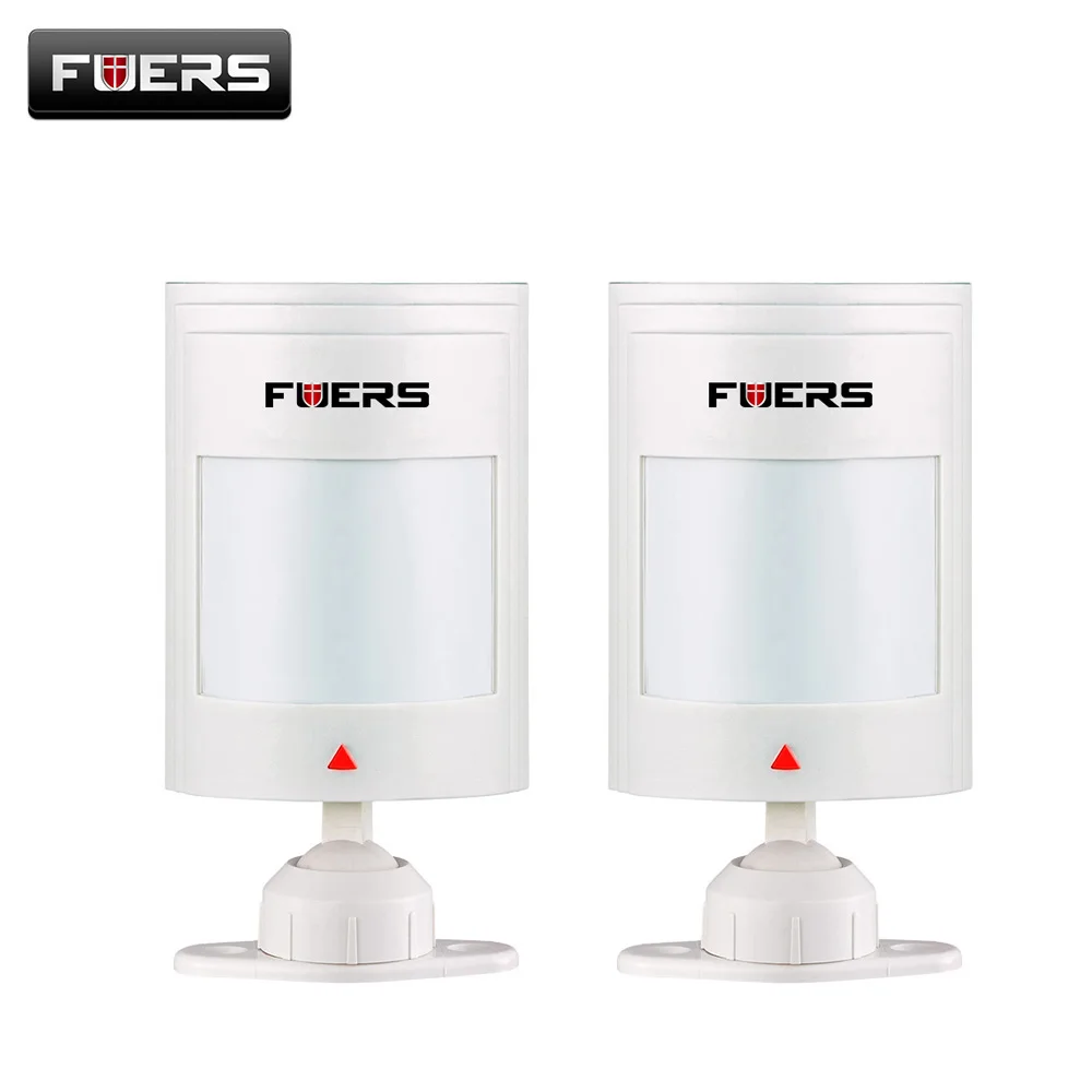 

Fuers 2pcs Wired PIR Infrared Motion Sensor Detector for 10A 11A G2 G19 G90B GSM PSTN Home Security Alarm System