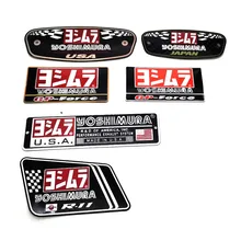 RPMMOTOR 2 pcs aluminum Motorcycle reflective applique sticker exhaust pipe electric pedal automobile yoshimura stickers