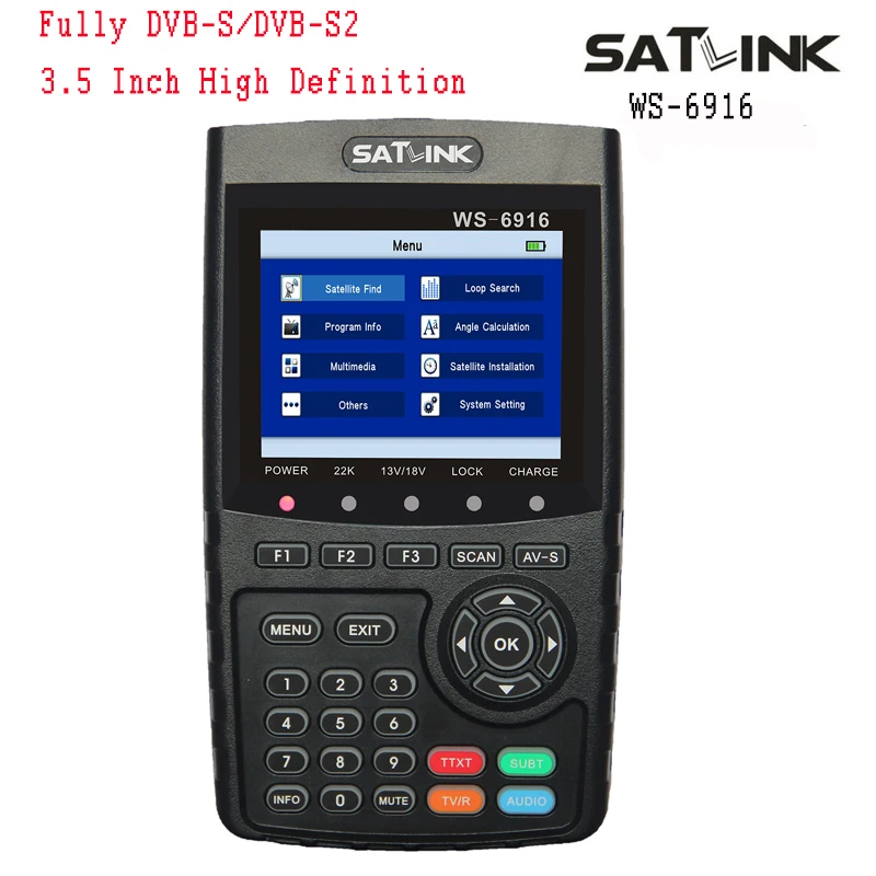 

[Genuine] Satlink WS-6916 HD DVB-S2 High Definition Satlink 6916 Satellite Finder 3.5 inch MPEG-2/MPEG-4 WS6916 Satellite Meter