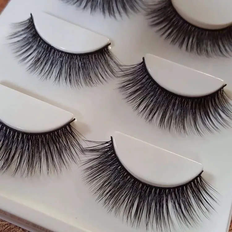 3 pairs /set 3D False Eyelashes Messy Cross Thick Natural Fake Eye