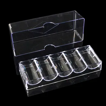 

100PCS-Capacity Poker Chips BOX Chip Container Special Chips Case With Covers Fichas Poker Chips
